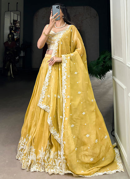 Crush Mehandi & Sangeet, Reception A - Line Lehenga L3633