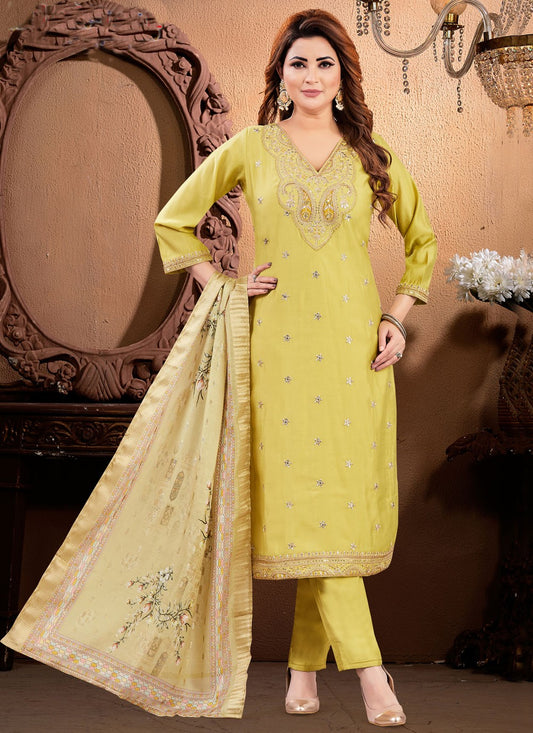 Archive Embroidered, Zari 316763 Yellow T6812