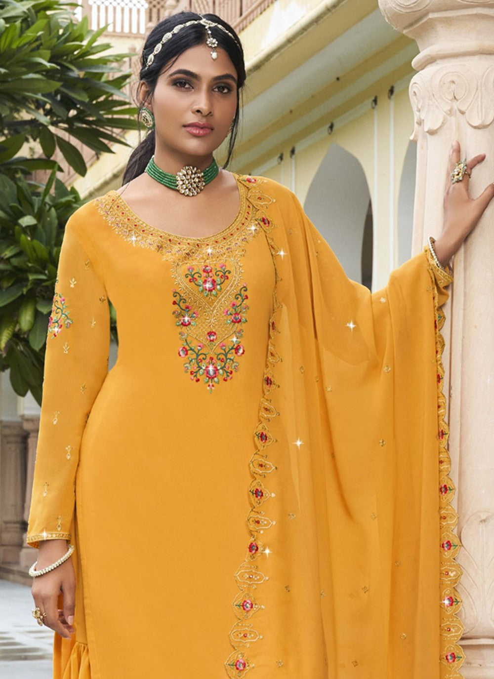 Faux Georgette Salwar Suit - T1271