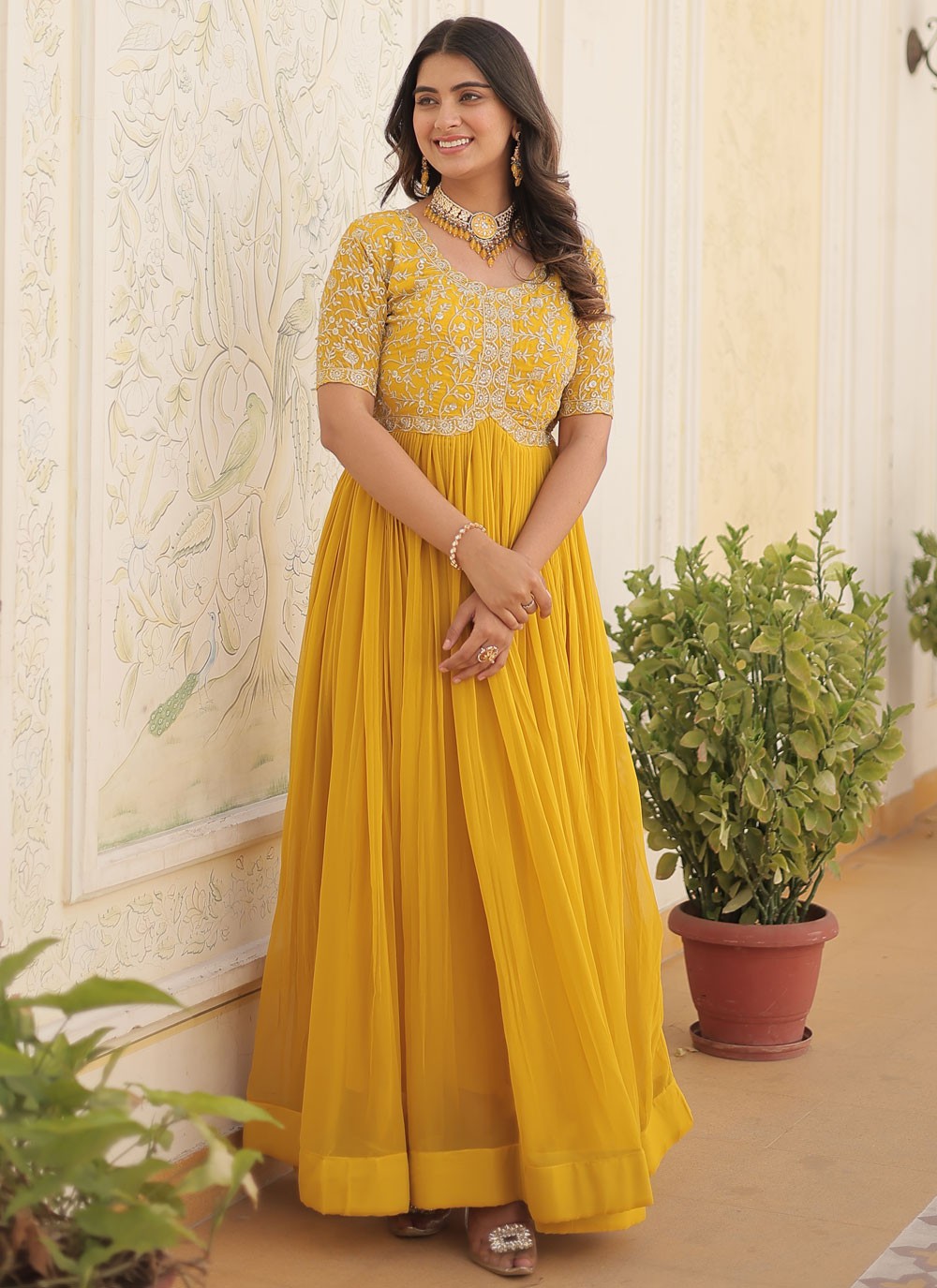 Faux Georgette Gown - G1419