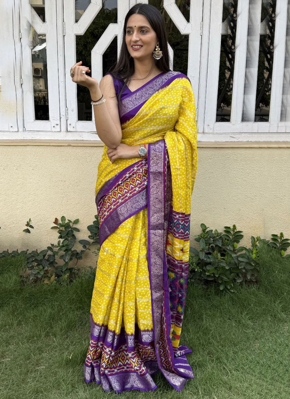 Printed, Weaving Zari Cotton Silk Saree - S11784