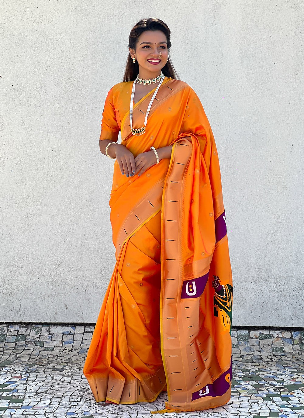 Trendy Saree Woven Yellow Silk S12613