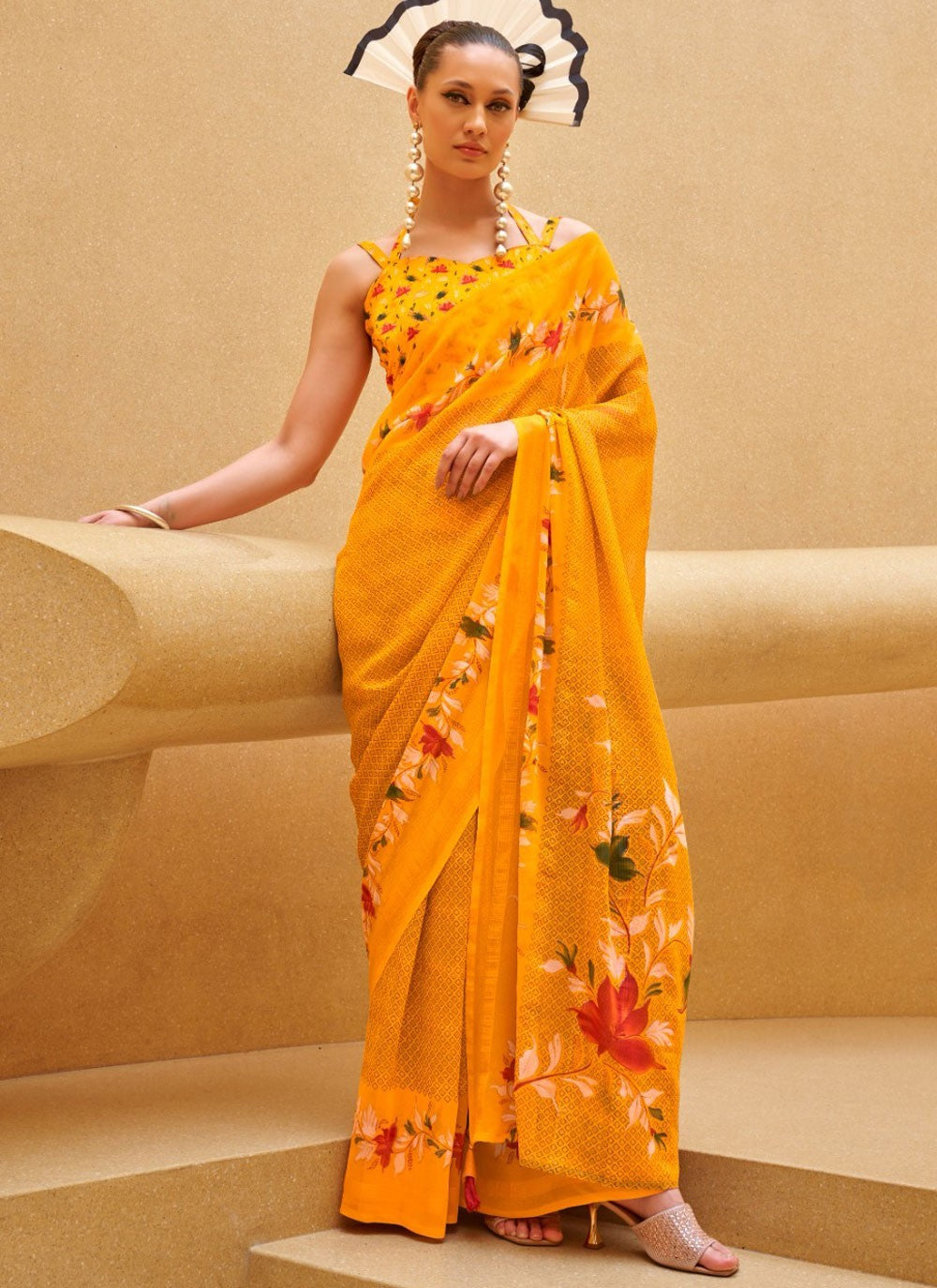 Printed Georgette Saree - S11939