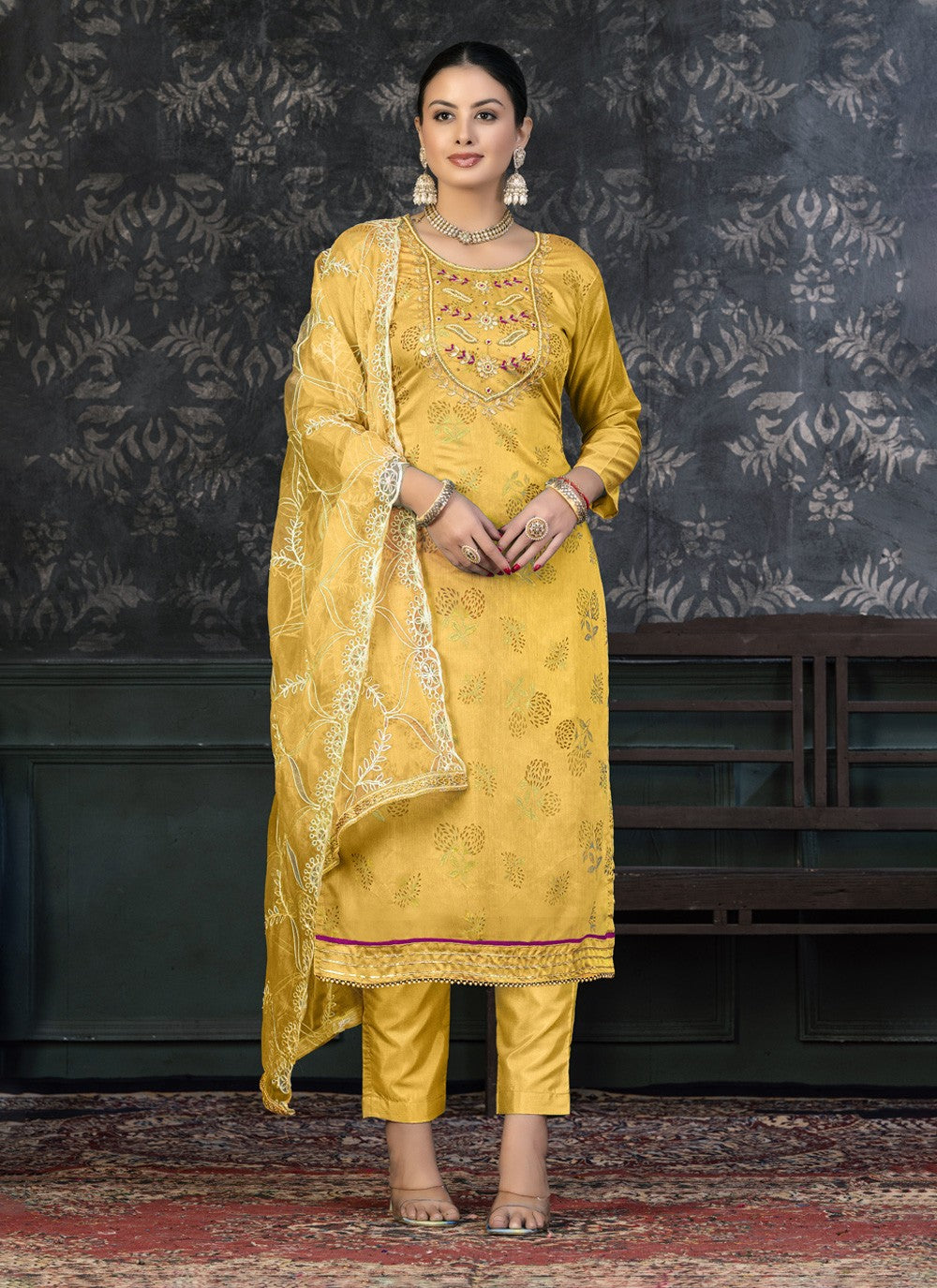 Organza Salwar Suit - T1417