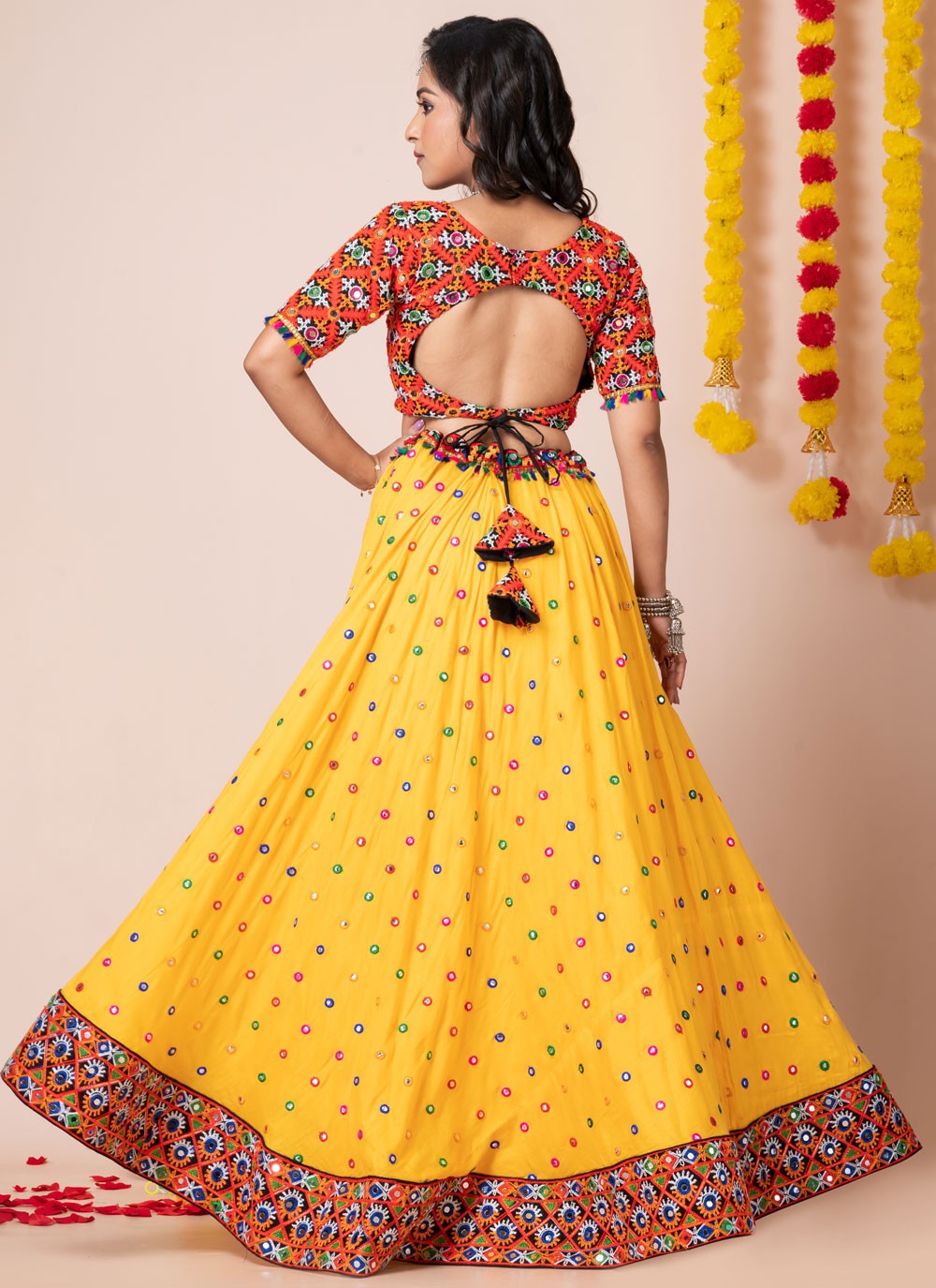 Lace Rayon A - Line Lehenga - L2193