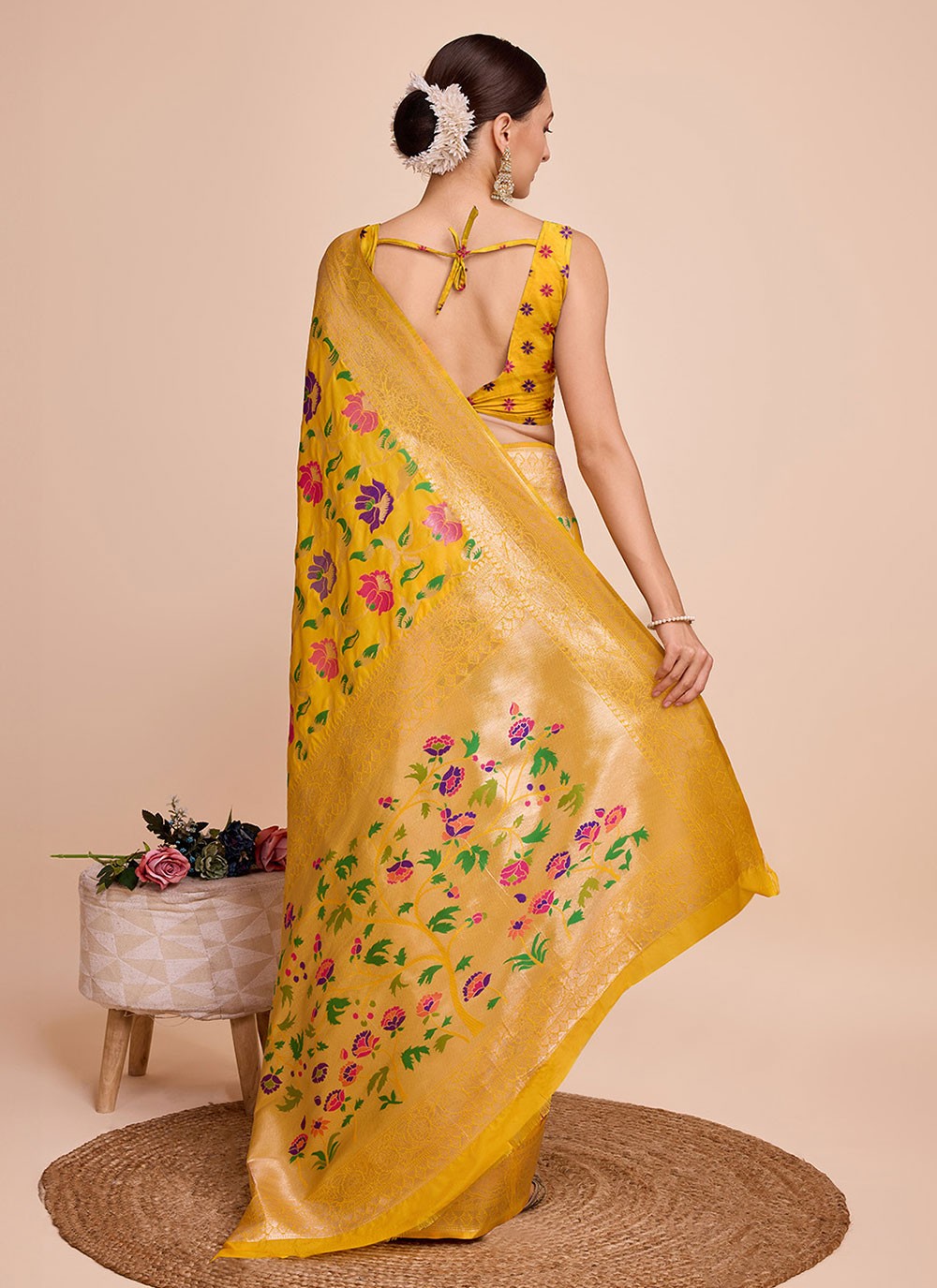 Classic Meenakari Paithni, Silk Saree - S6771