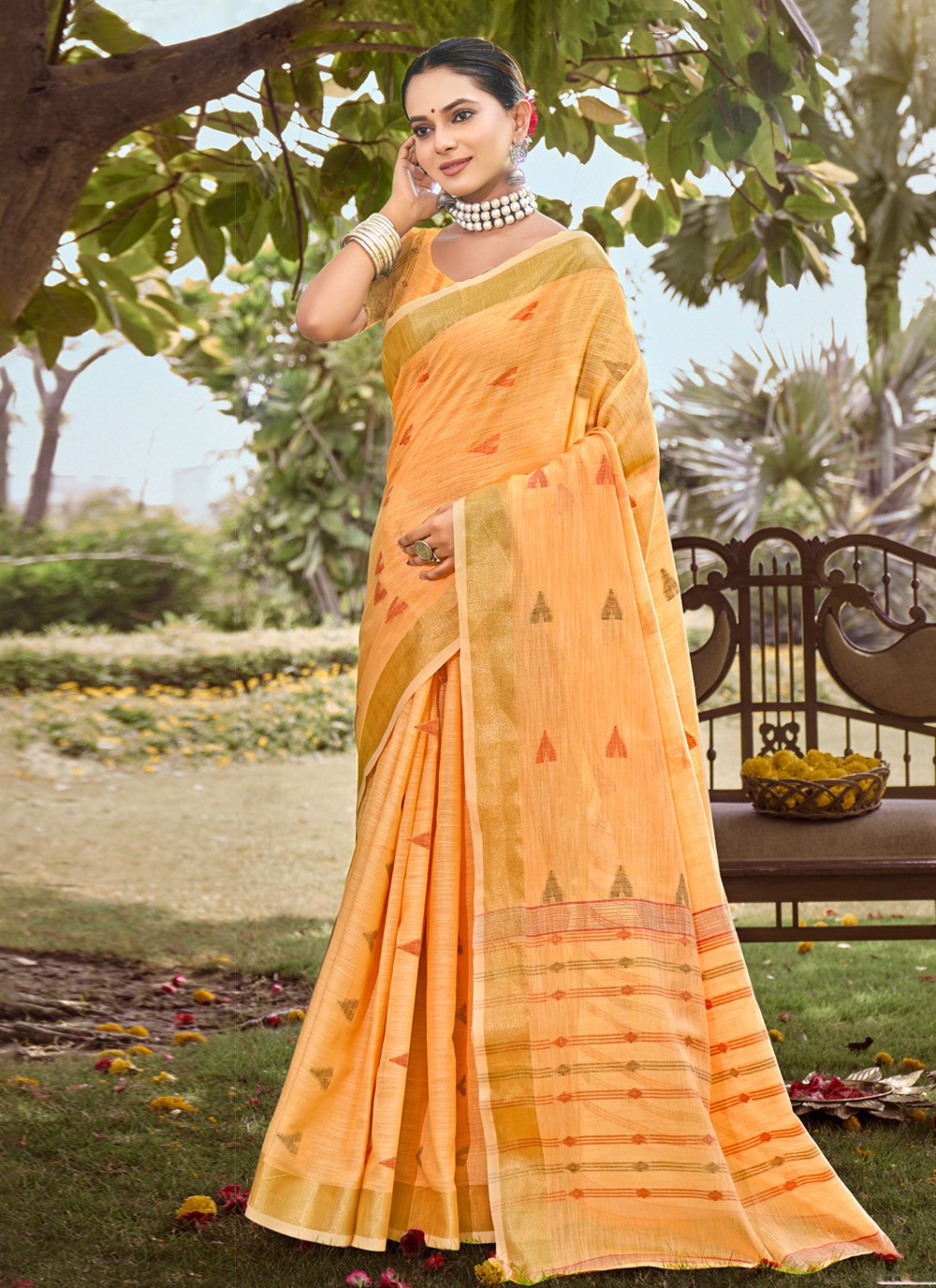 Casual Weaving Zari Cotton Saree - S6794