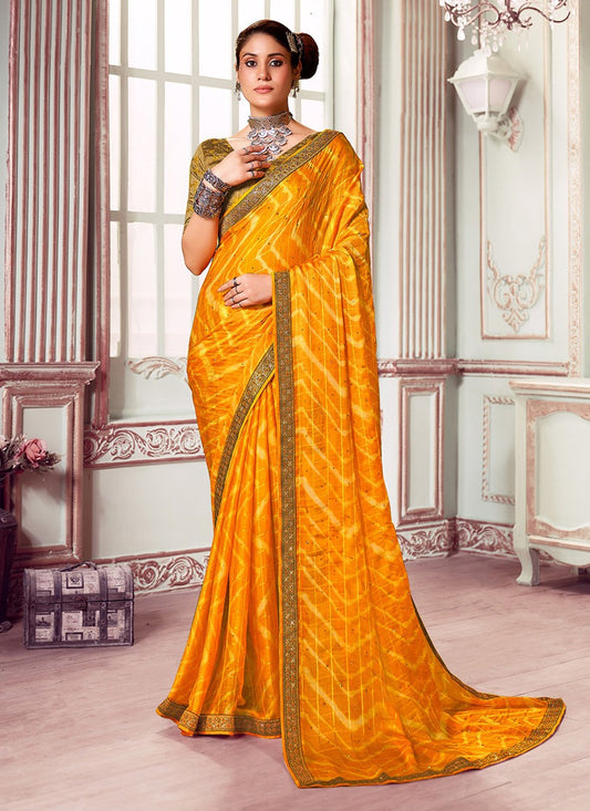 Classic Printed Silk Saree - S3189