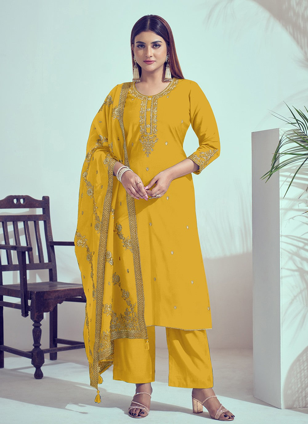 Cord Silk Salwar Suit - T4664