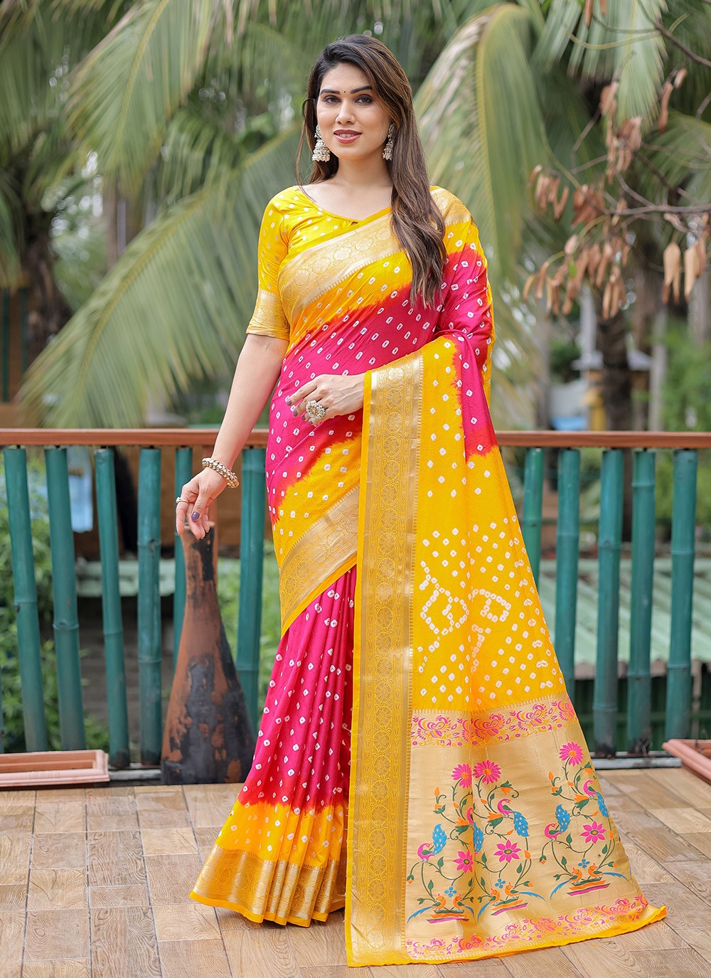 Contemporary Printed Silk Saree - S8616