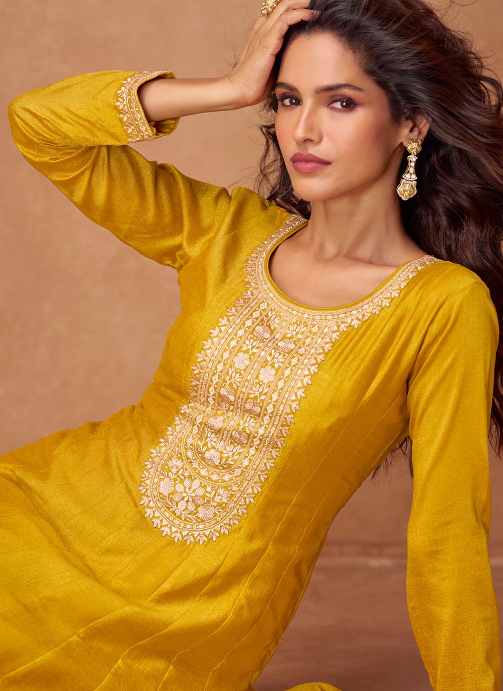 Embroidered Silk Gown - G1933