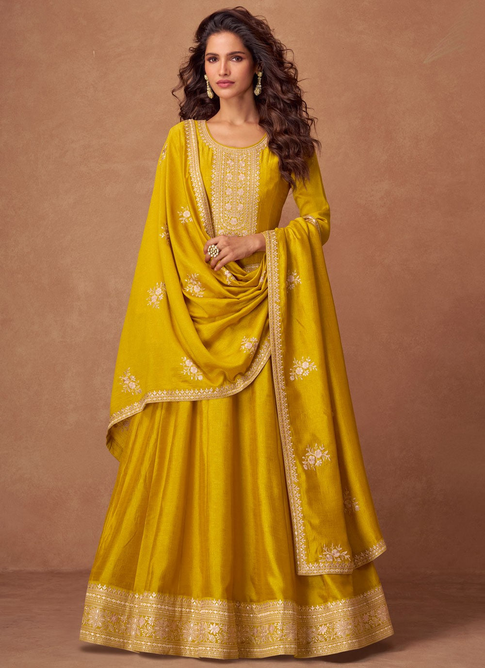 Embroidered Silk Gown - G1933