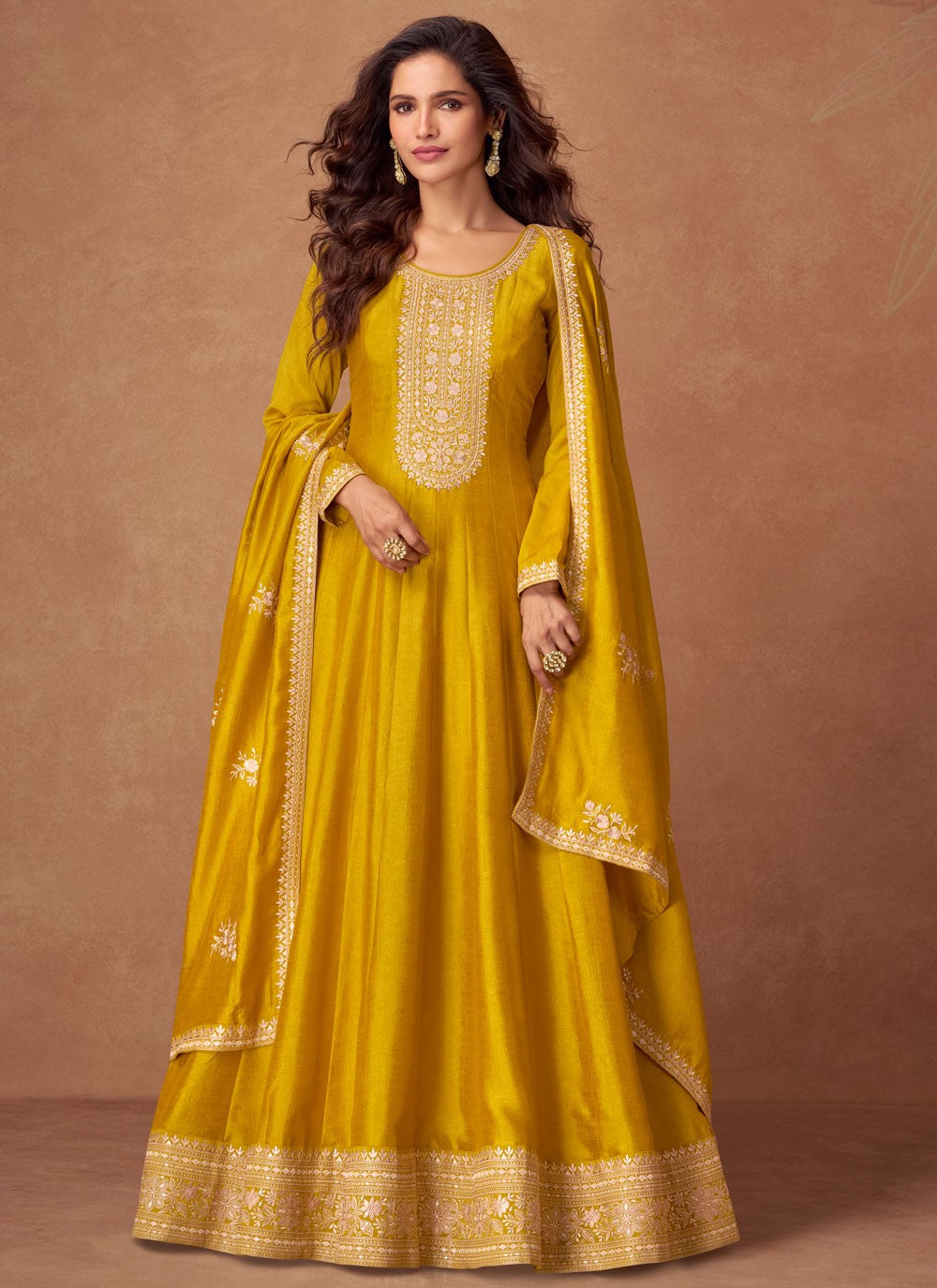 Embroidered Silk Gown - G1933