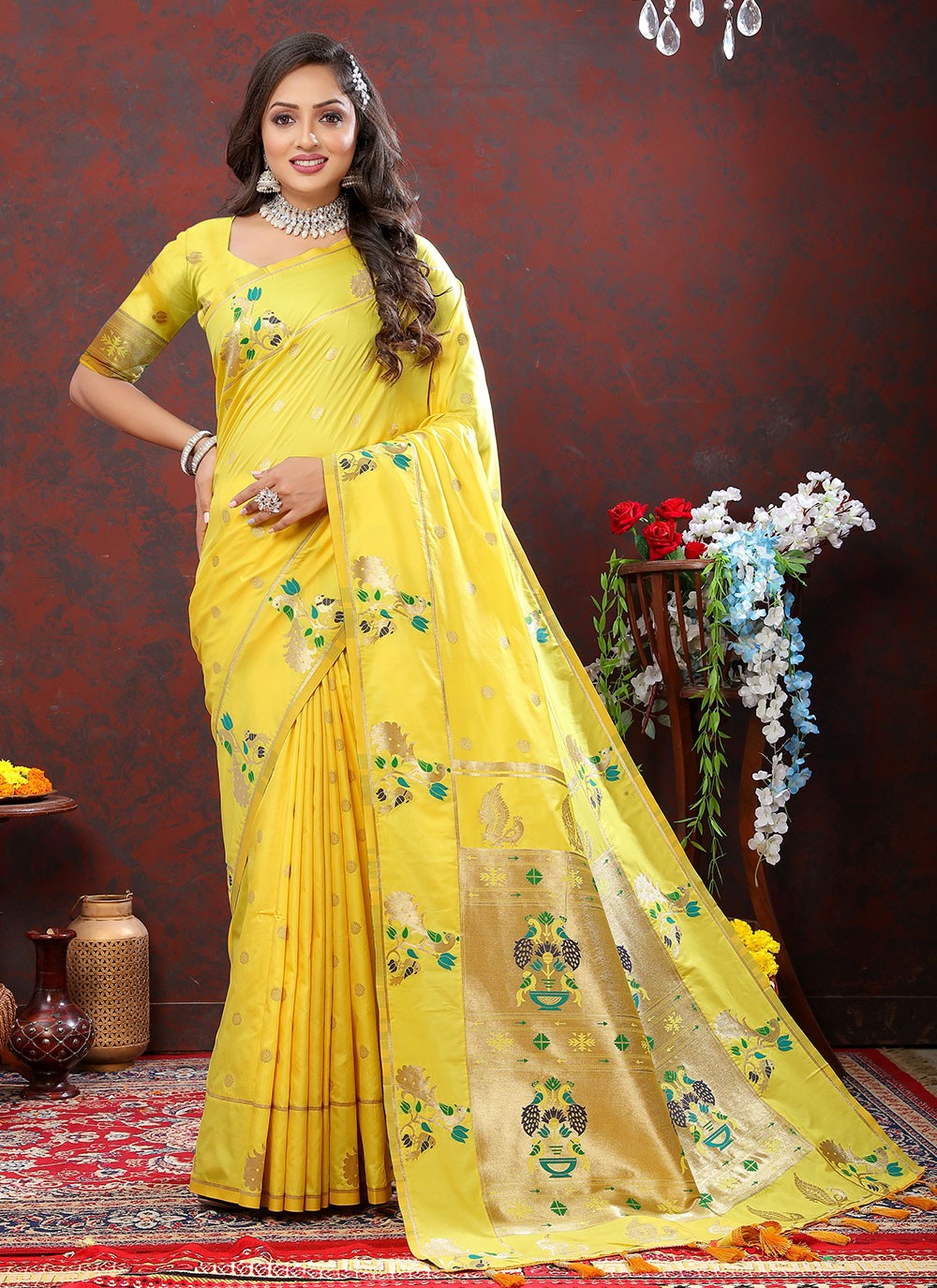 Trendy Meenakari Silk Saree - S4722