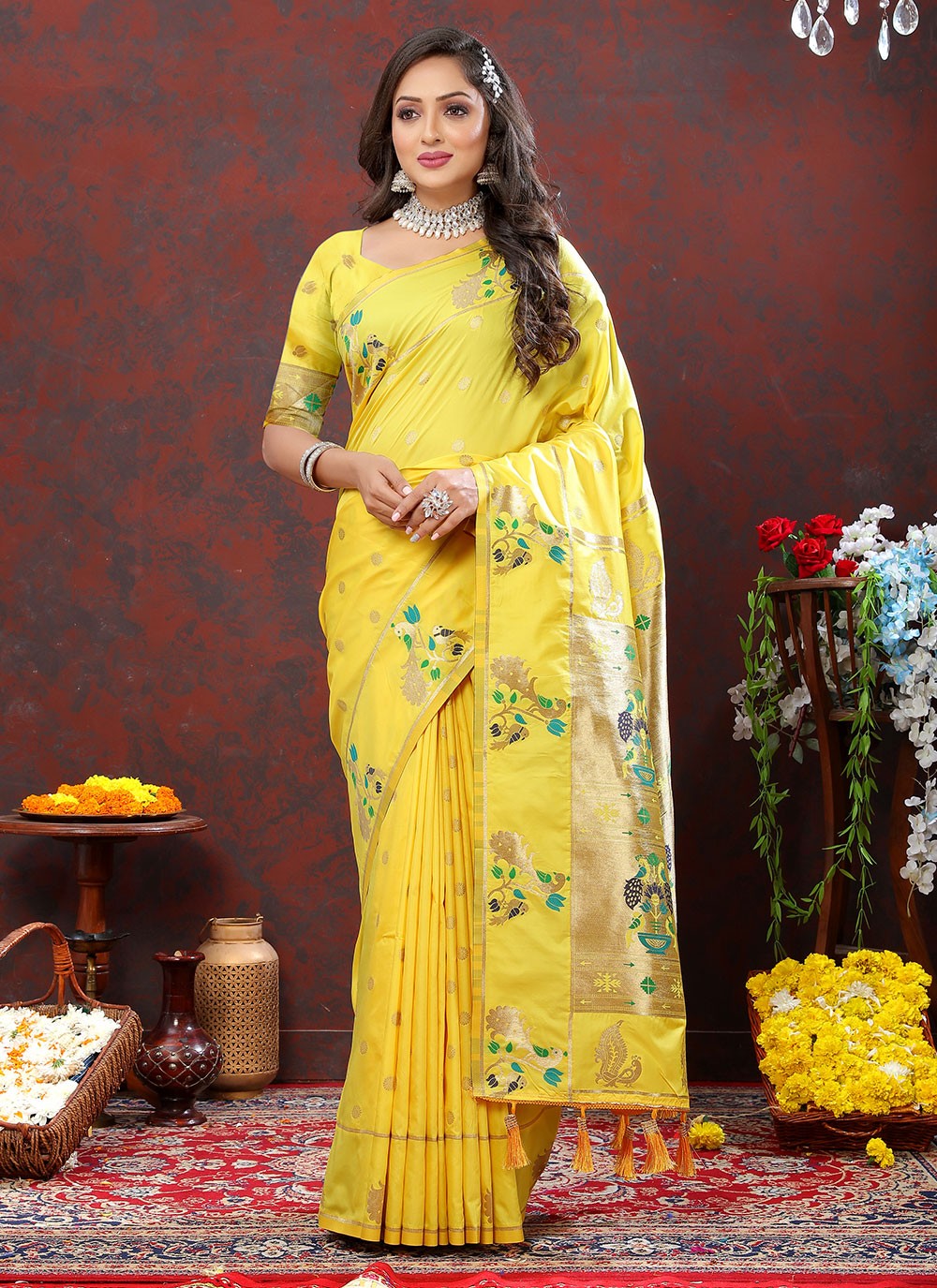 Trendy Meenakari Silk Saree - S4722