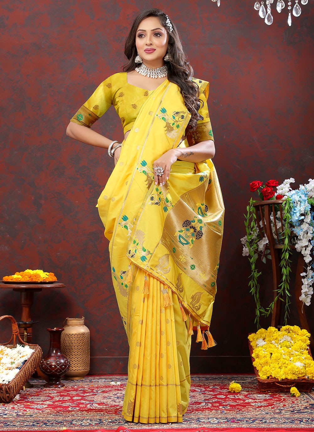Trendy Meenakari Silk Saree - S4722