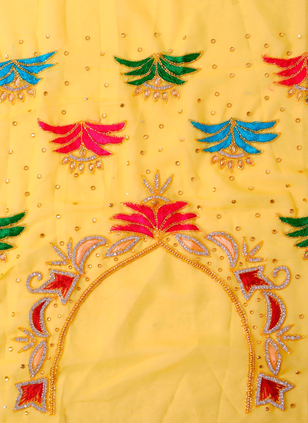 Classic Embroidered Georgette Saree - S7727