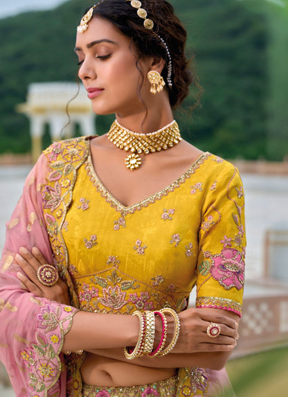 Embroidered Silk A - Line Lehenga - L2813