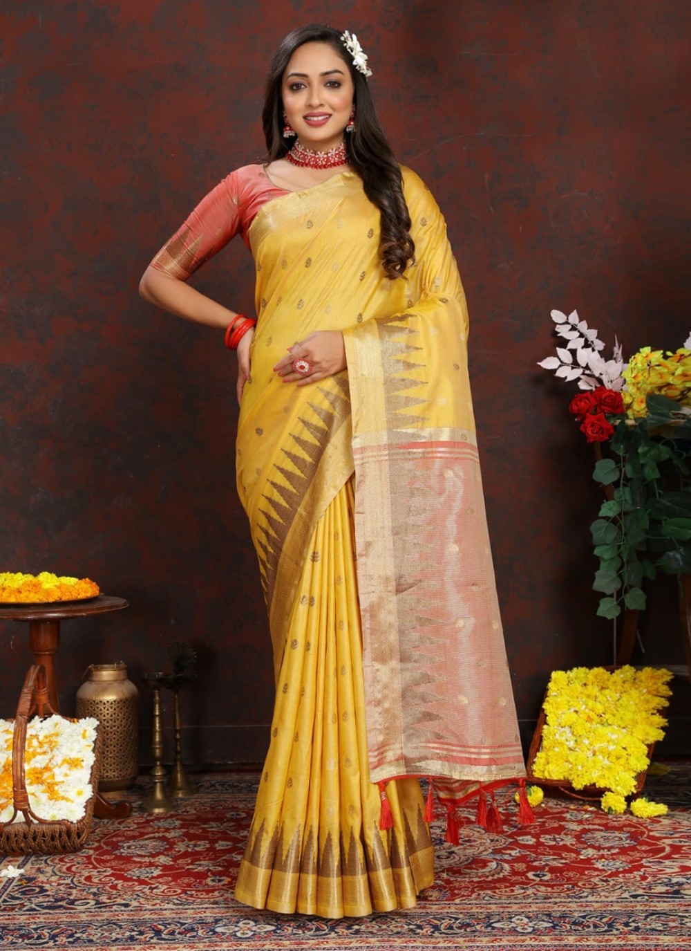 Trendy Weaving Zari Katan Silk Saree - S5296