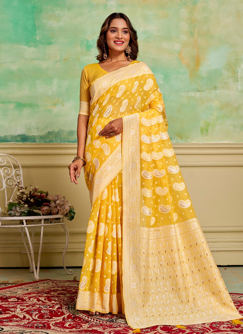 Woven Cotton Saree - S11881