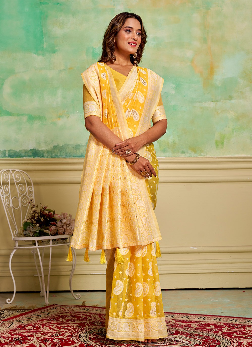 Woven Cotton Saree - S11881