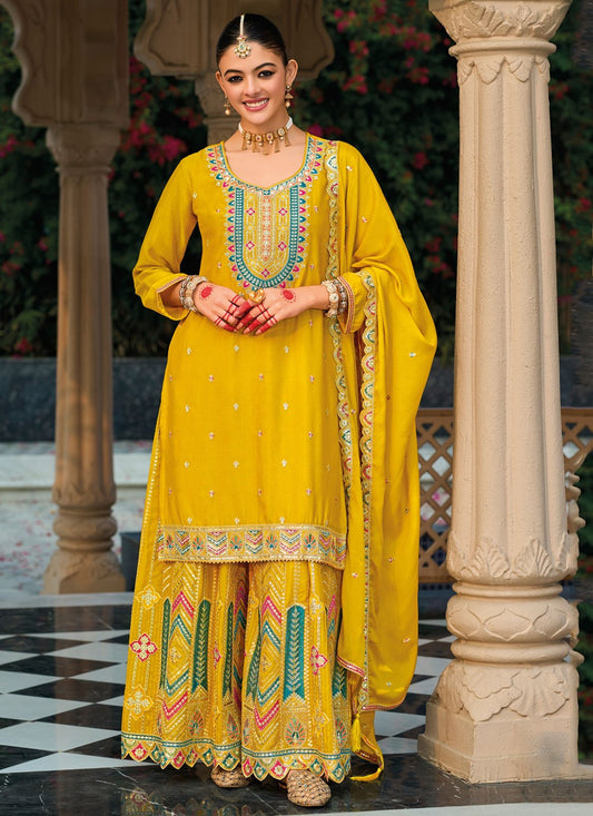 Archive Embroidered, Sequins, Zari 316479 Yellow T6737