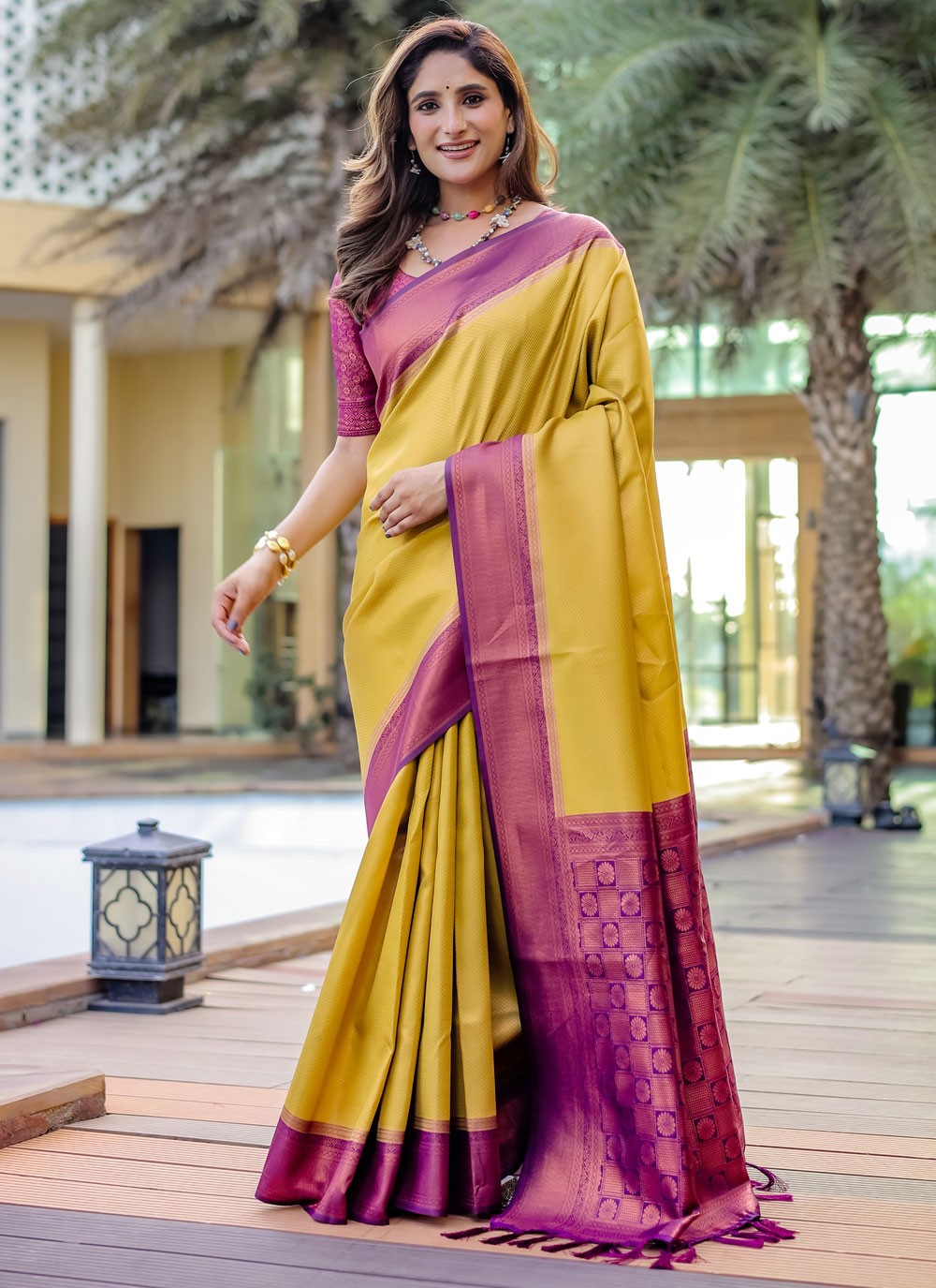 Woven, Zari Kanjivaram Silk Saree - S12324