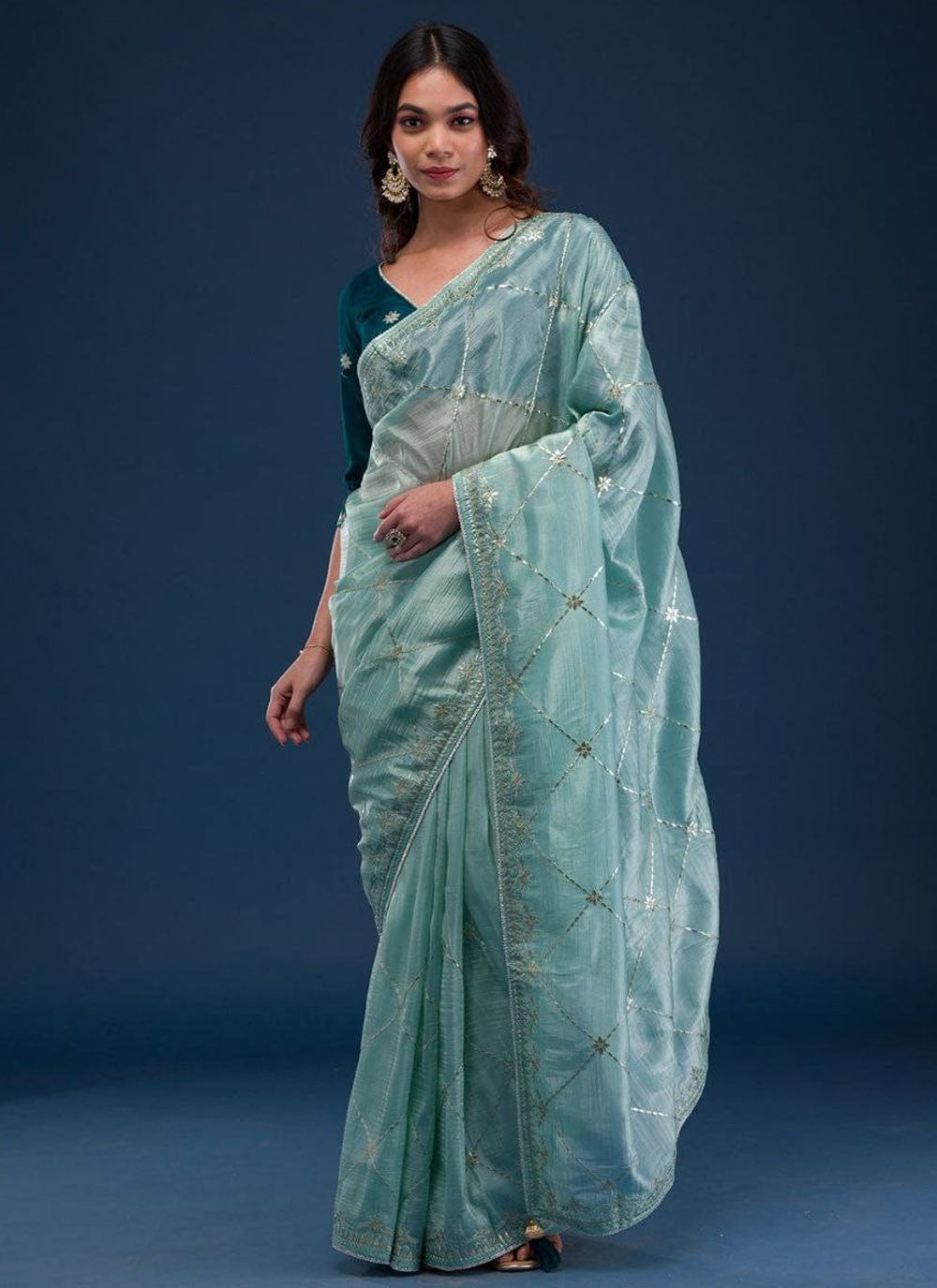 Classic Zari Jimmy Chu Saree - S8832