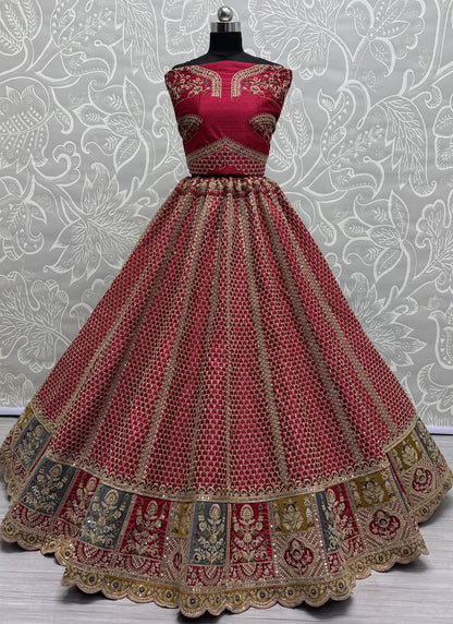 Silk Bridal, Wedding A - Line Lehenga L3644