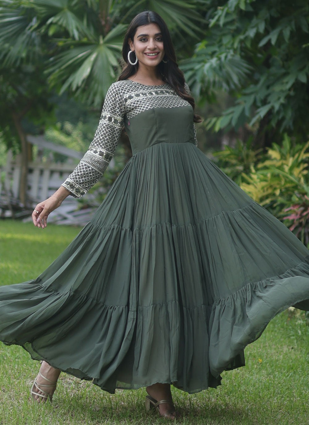 Faux Georgette Gown - G1228