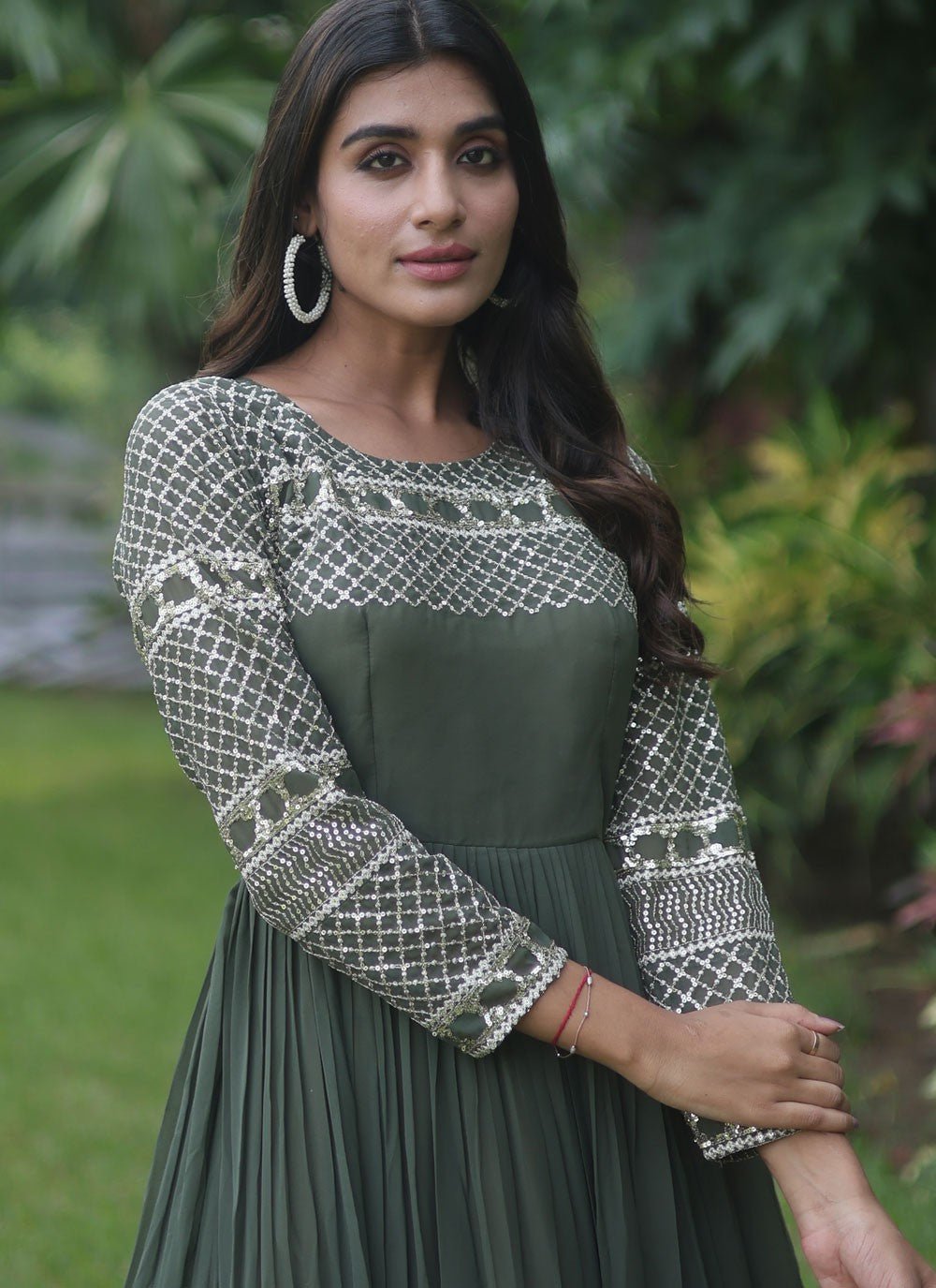 Faux Georgette Gown - G1228