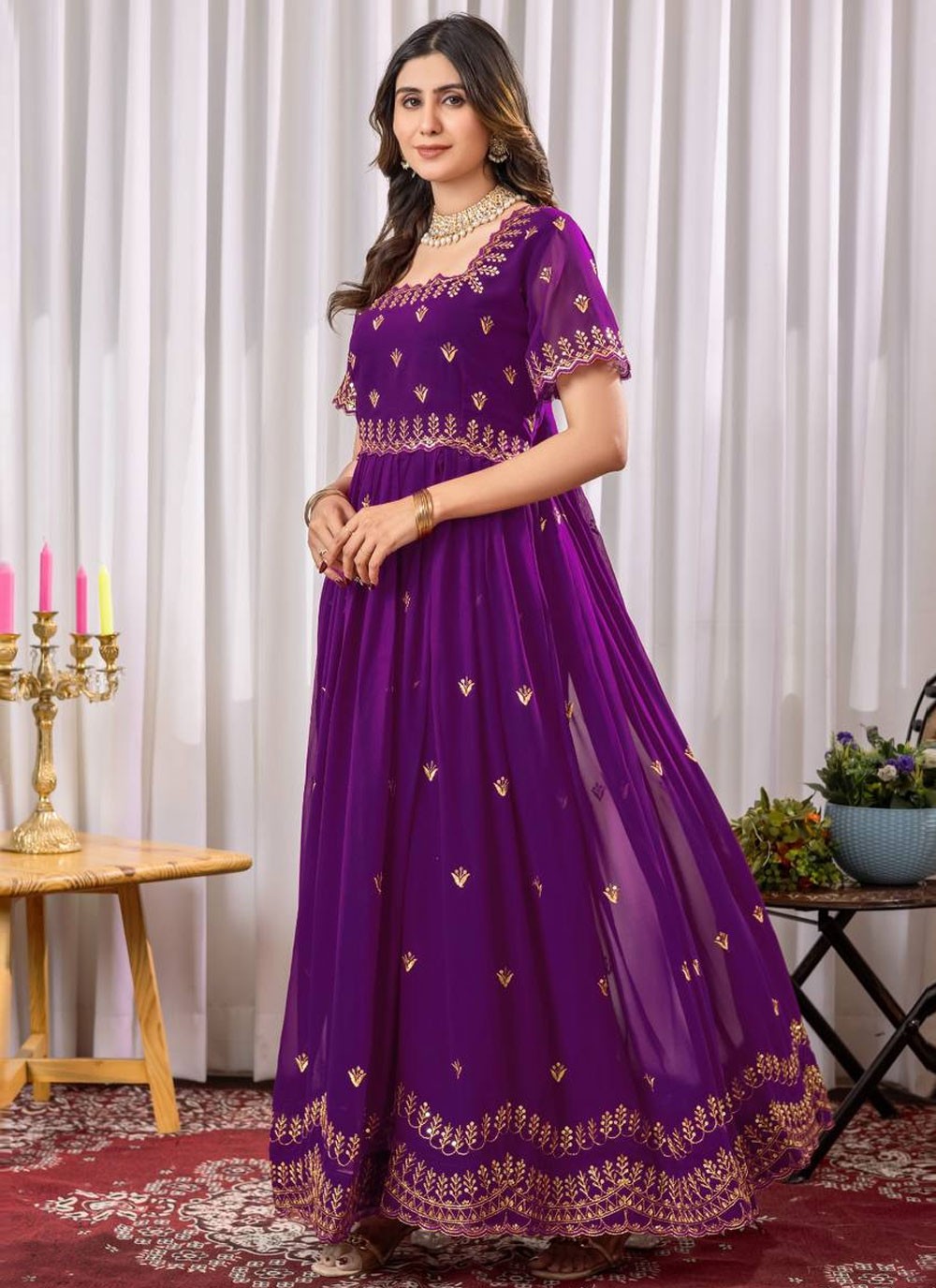 Faux Georgette Casual, Festival Gown G19868