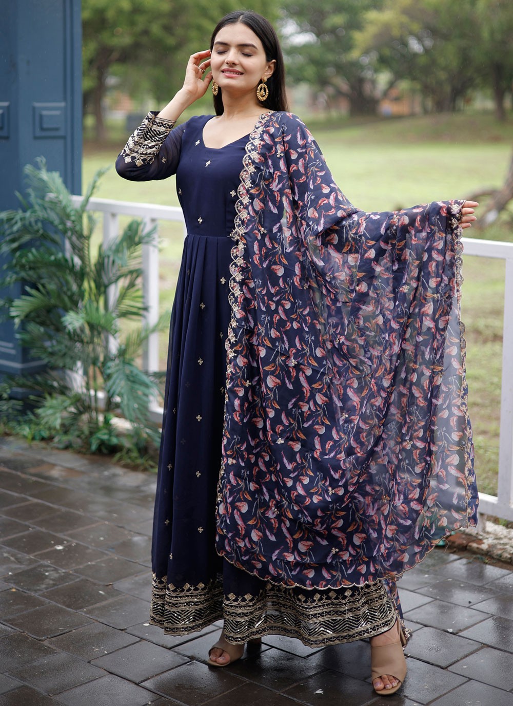 Faux Georgette Gown - G1247