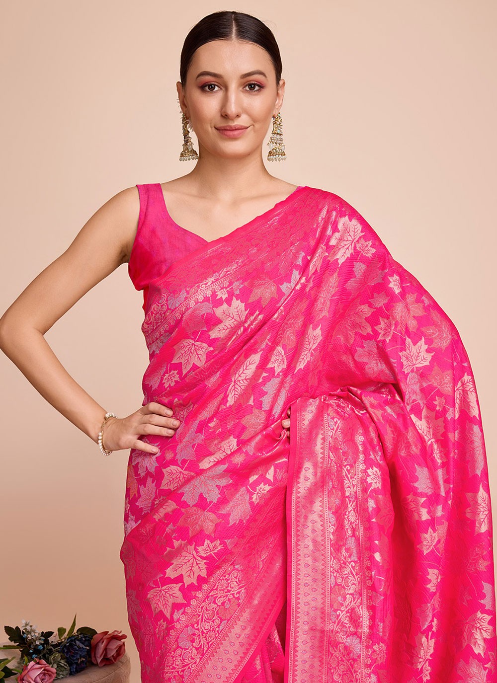 Classic Weaving Zari Handloom Silk Saree - S6852