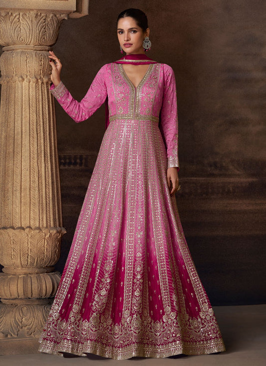 Mirror Chinon Hot Pink Gown G19792