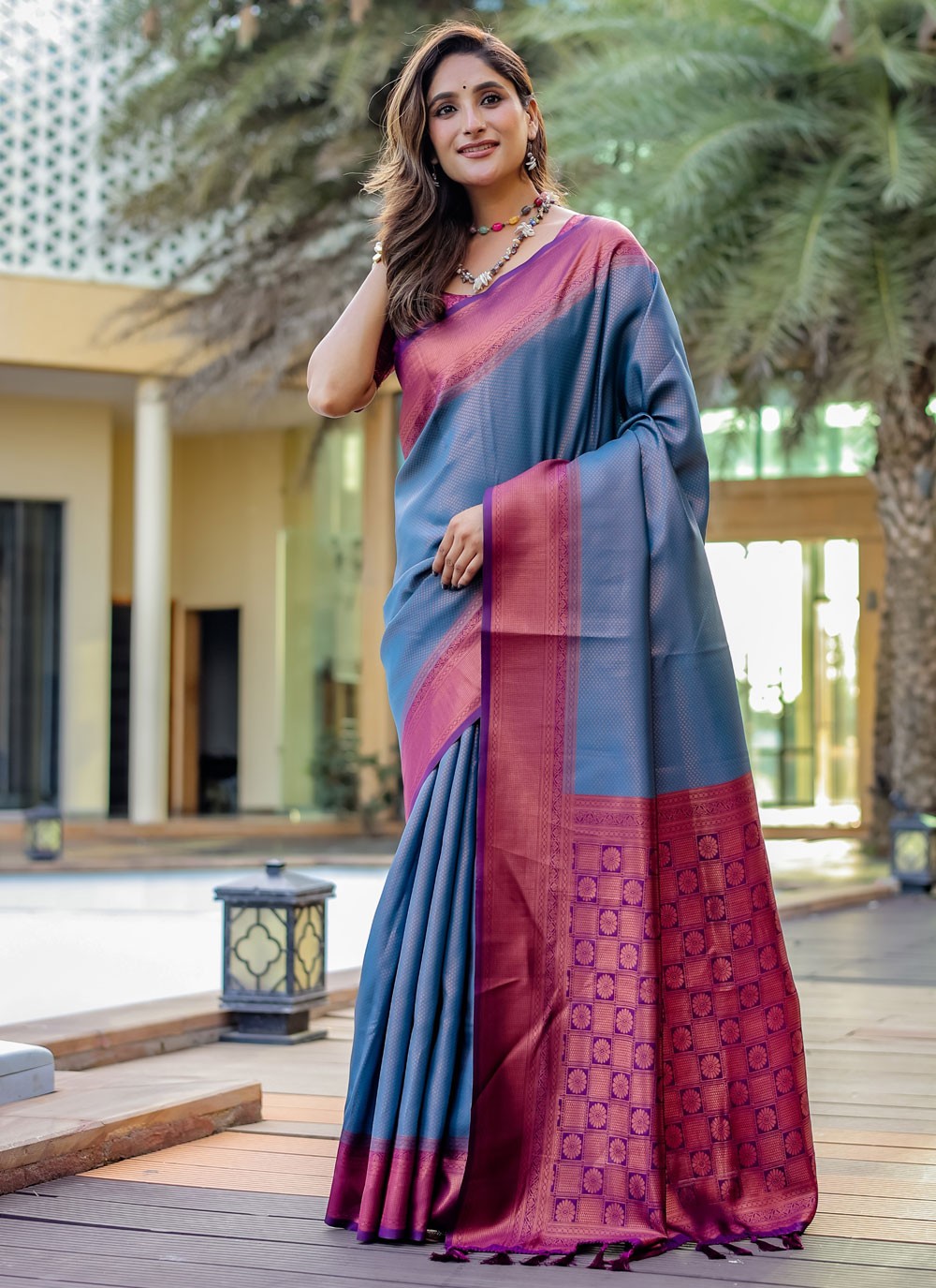 Woven, Zari Kanjivaram Silk Saree - S12324