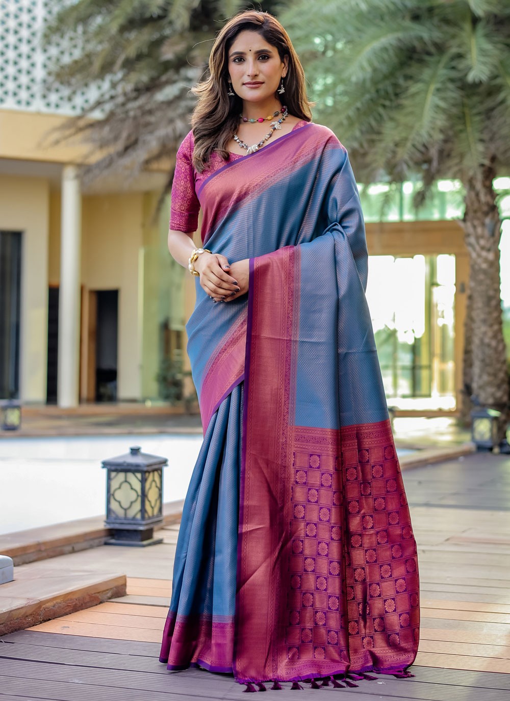 Woven, Zari Kanjivaram Silk Saree - S12324