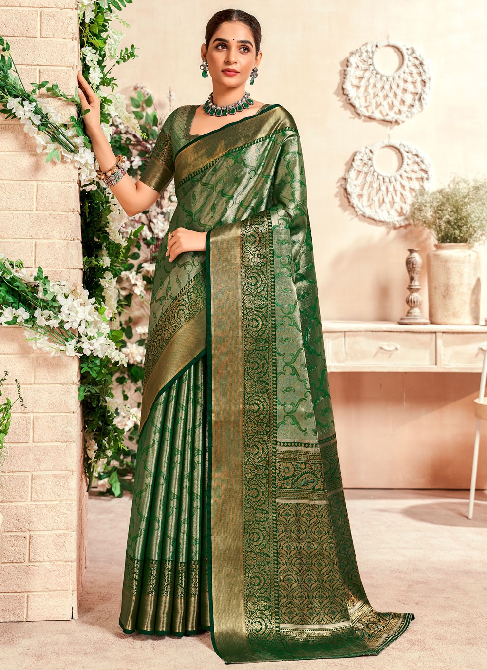 Classic Weaving Zari Malbari Silk Saree - S6499