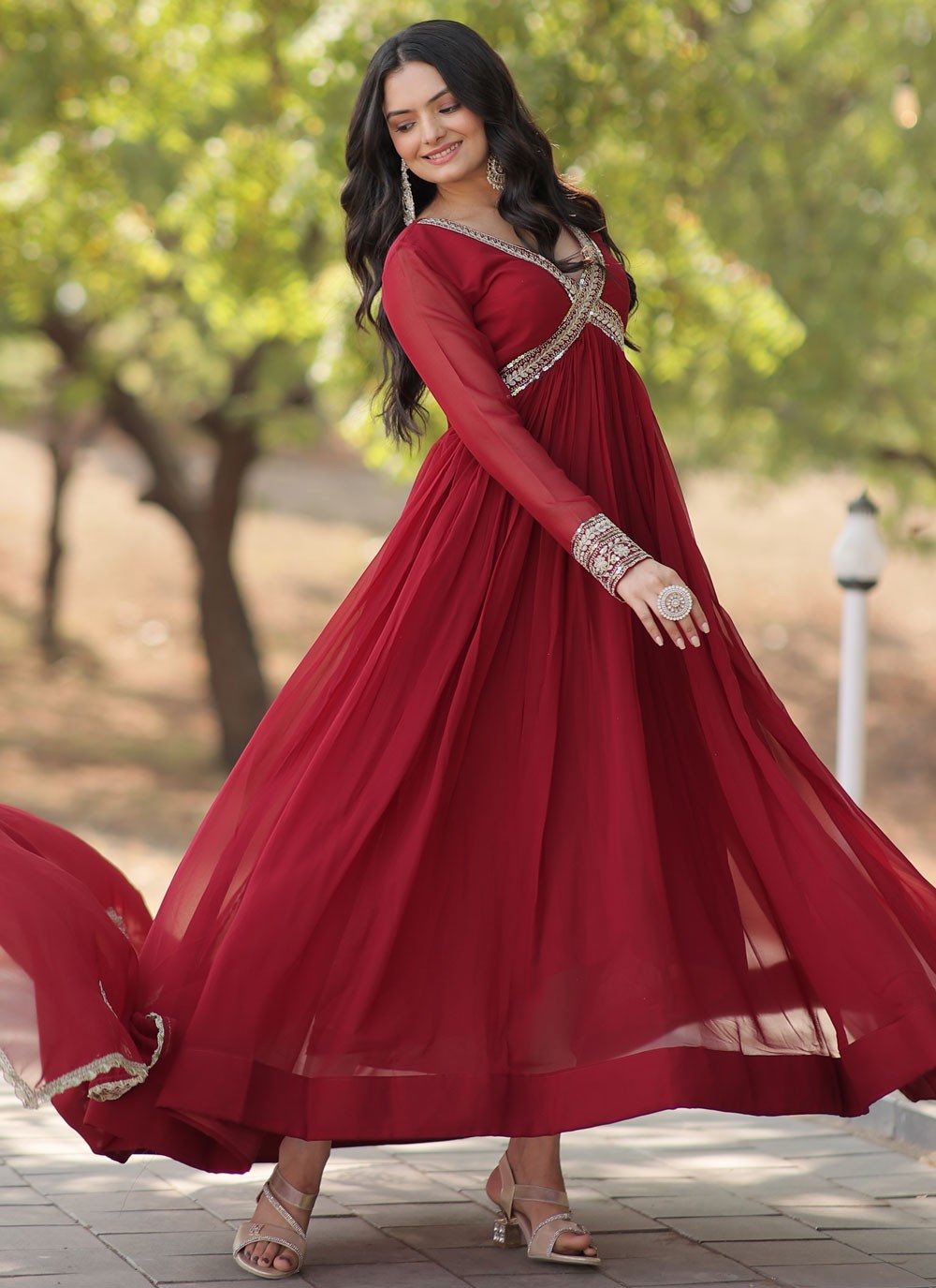 Faux Georgette Gown - G1481