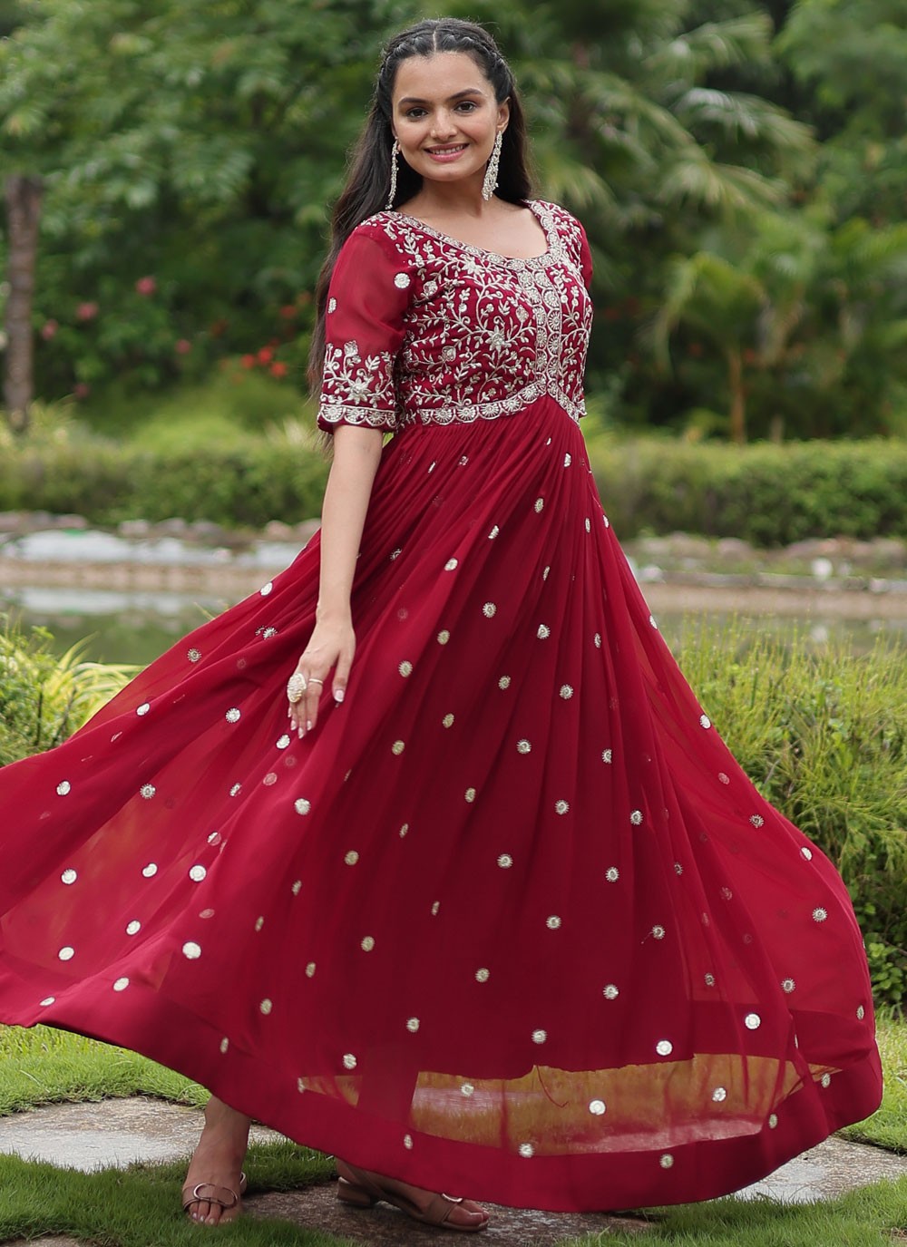 Faux Georgette Gown - G1646