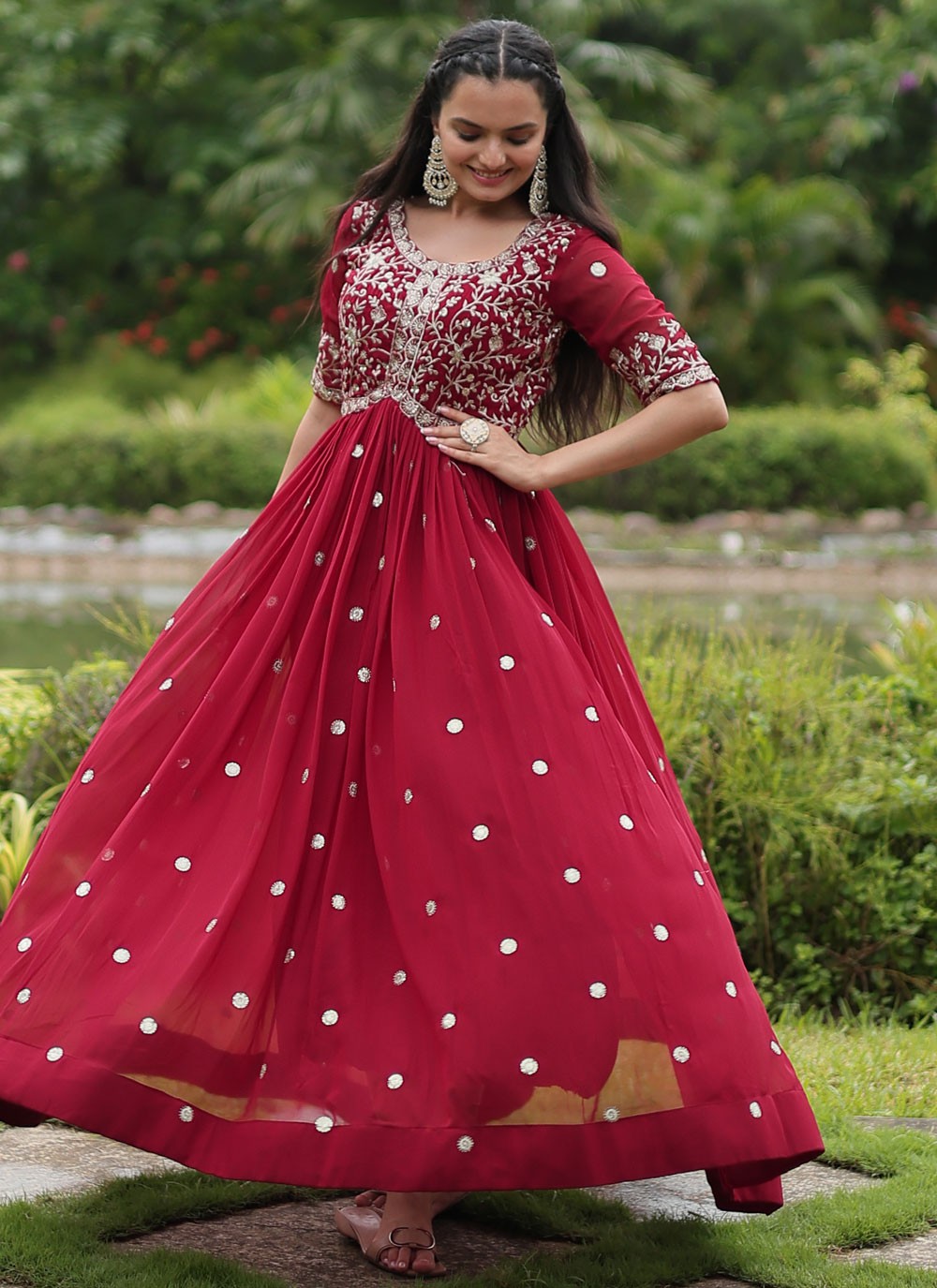 Faux Georgette Gown - G1646