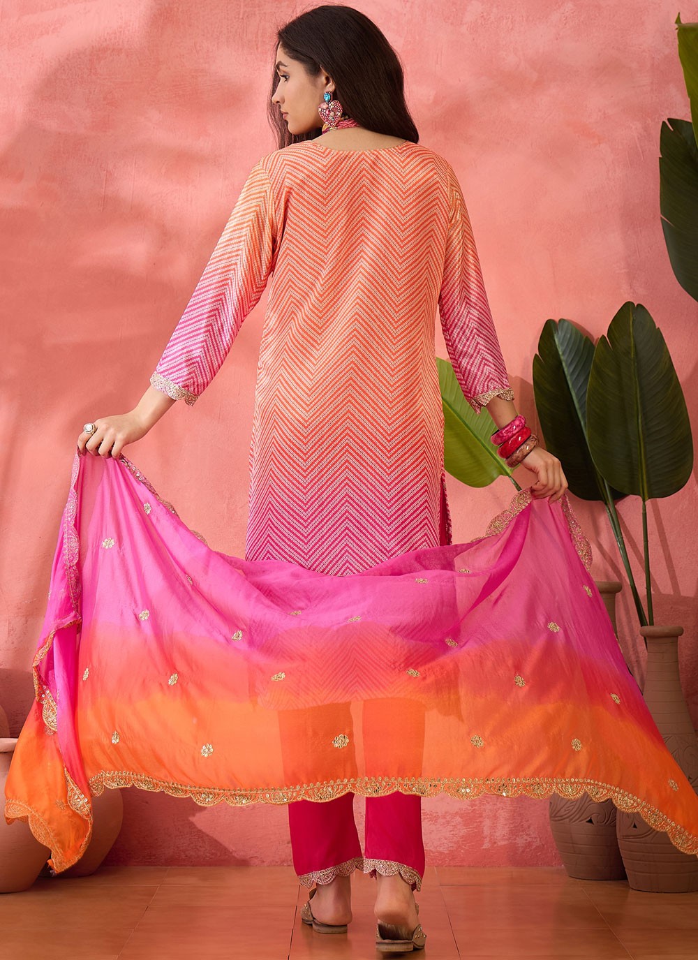 Archive Embroidered, Sequins, Zari 316805 Hot Pink T6832