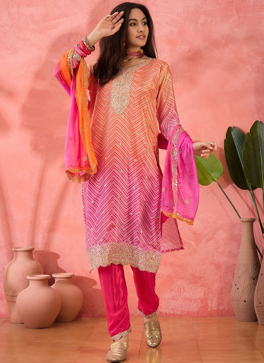 Archive Embroidered, Sequins, Zari 316805 Hot Pink T6832