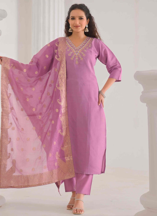 Archive Embroidered, Zari 316789 Purple T6823