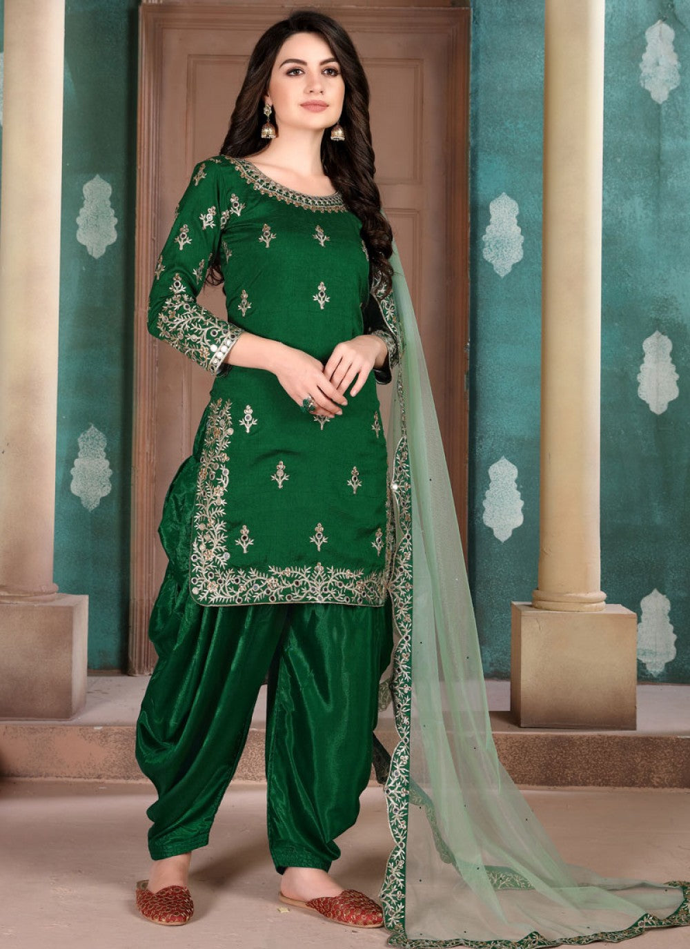 Art Silk Salwar Suit - T058