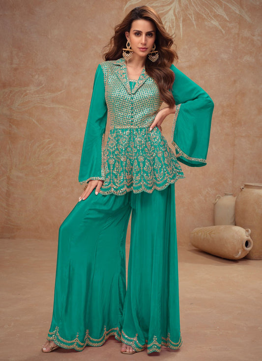 Embroidered Chinon Rama Salwar Suit T5995
