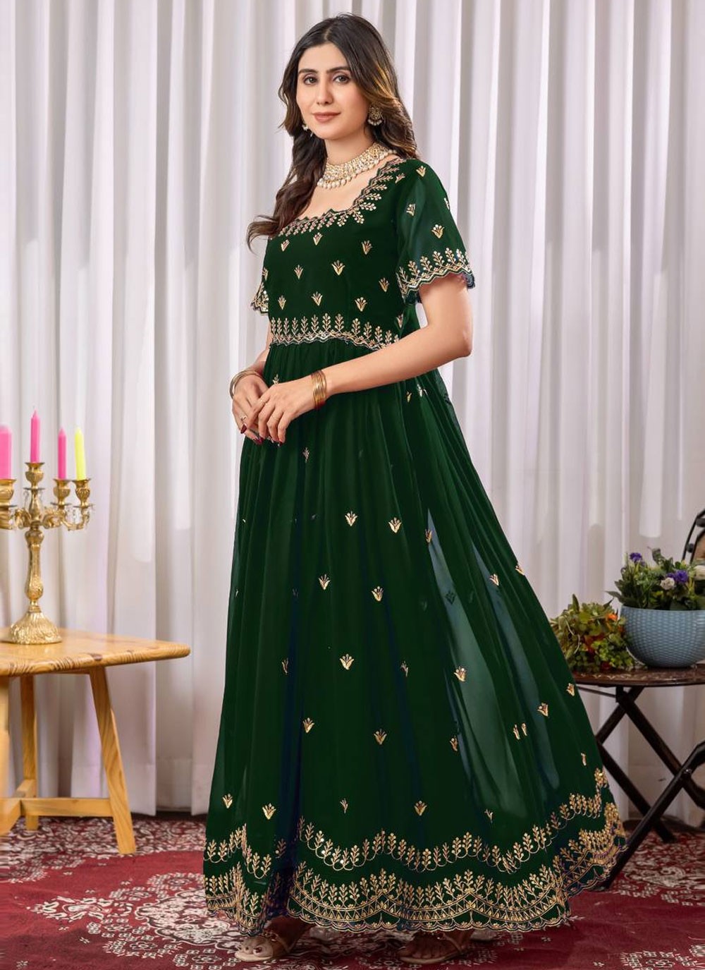 Faux Georgette Casual, Festival Gown G19867