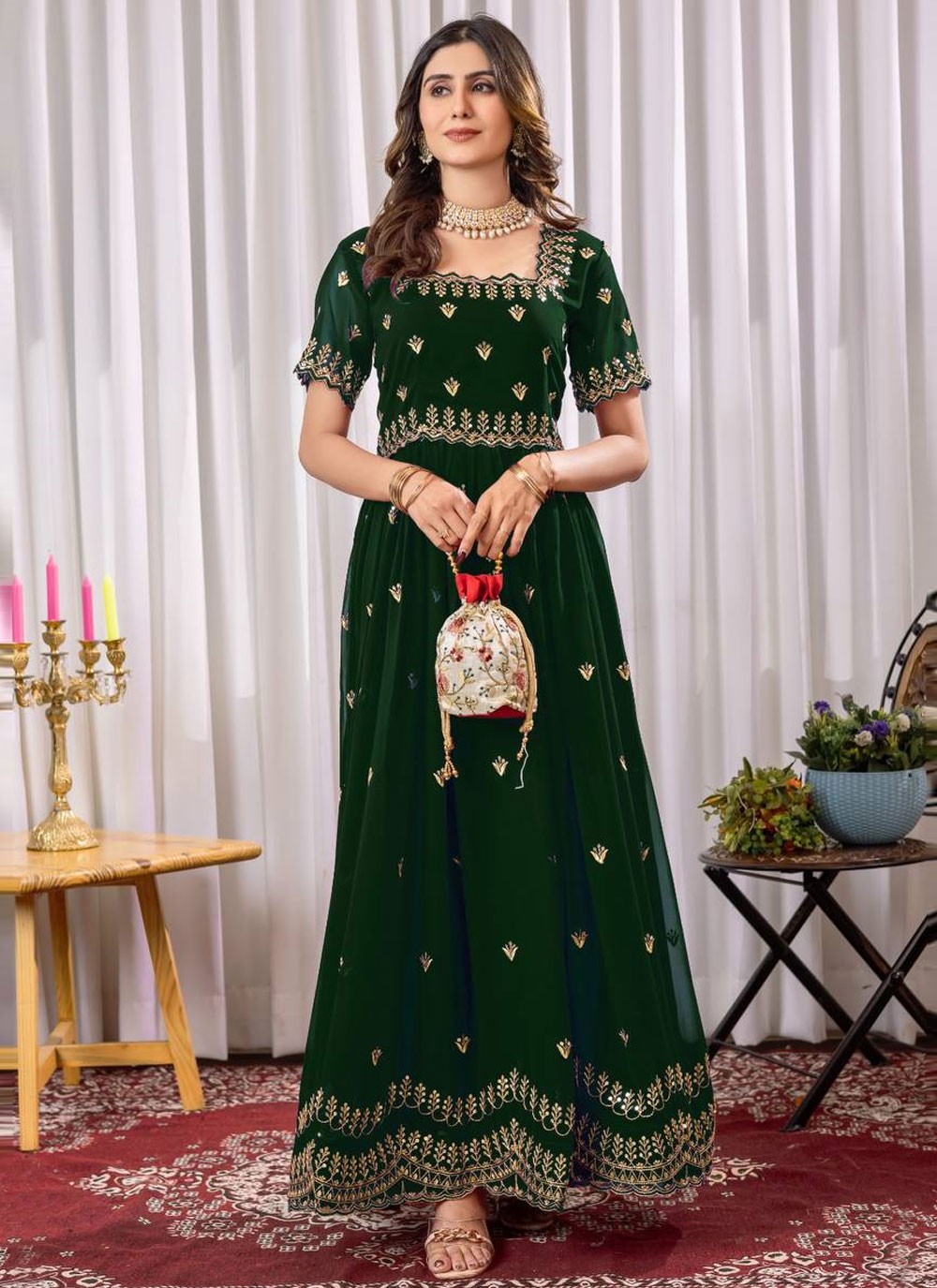 Faux Georgette Casual, Festival Gown G19867