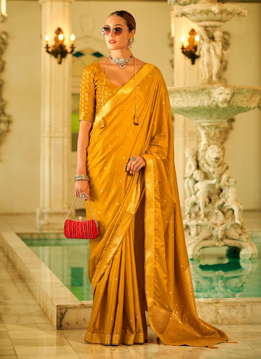 Classic Weaving Zari Satin Silk Saree - S5991