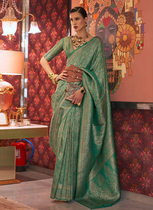 Designer Multi Work Naylon Saree - S3011